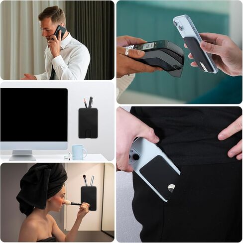 3 Packs Cell Phone Card Holder for Back Stick On Wallet Credit Card ID Case Silicone Phone Case Card Pouch Sleeve Self Adhesive Phone Accessories 3.62 × 2.36 Inch Compatible with Most Phones in Kuwait