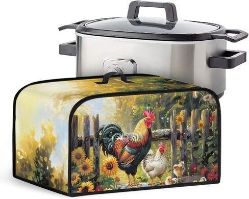 Chicken Field Crock for Pot Cover Dust Cover 6 7 8 qt Washable Appliance Cover Oval Slow Cooker Cover Dustproof Kitchen Decor Assecories Protective Covers in Saudi Arabia