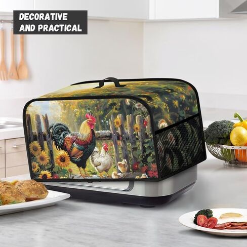 Chicken Field Crock for Pot Cover Dust Cover 6 7 8 qt Washable Appliance Cover Oval Slow Cooker Cover Dustproof Kitchen Decor Assecories Protective Covers in Saudi Arabia