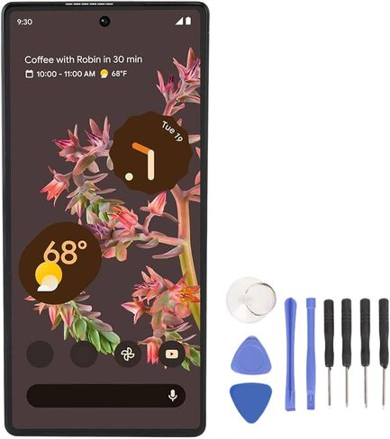 Google Pixel 6 5G عرض أرقام الشاشة الاستبدال ، شاشة تعمل باللمس مع مستشعر بصمات الأصابع ، دقة عالية ، إصلاحات الإصلاح مع الأدوات in Kuwait