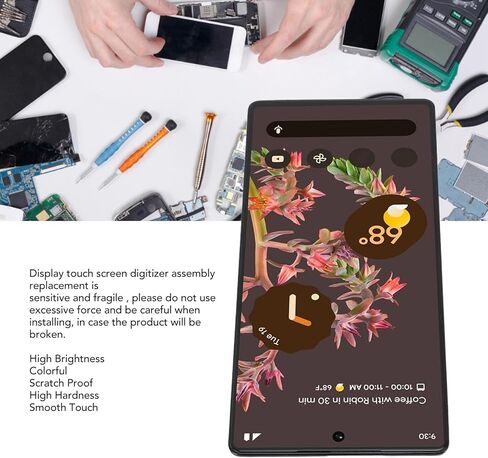 Google Pixel 6 5G عرض أرقام الشاشة الاستبدال ، شاشة تعمل باللمس مع مستشعر بصمات الأصابع ، دقة عالية ، إصلاحات الإصلاح مع الأدوات in Kuwait