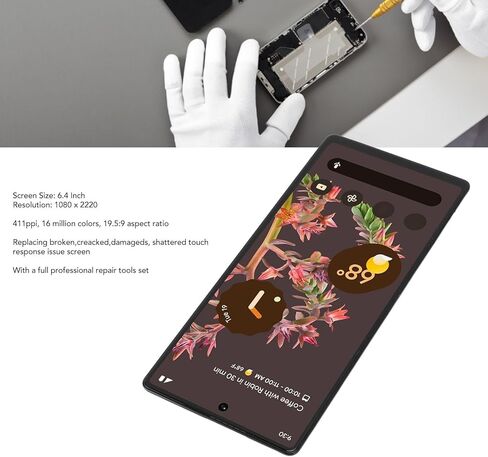 Google Pixel 6 5G عرض أرقام الشاشة الاستبدال ، شاشة تعمل باللمس مع مستشعر بصمات الأصابع ، دقة عالية ، إصلاحات الإصلاح مع الأدوات in Kuwait