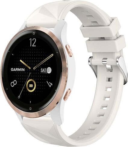 نطاقات ساعة الإصدار السريع 18 مم متوافقة مع Garmin Vivoactive 4S/Vivomove 3S/Venu 3S/Venu 2S ، Sportfit Easyfit Silicone Bands for Forerunner 255S/255S Music/265S in Kuwait