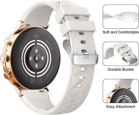 نطاقات ساعة الإصدار السريع 18 مم متوافقة مع Garmin Vivoactive 4S/Vivomove 3S/Venu 3S/Venu 2S ، Sportfit Easyfit Silicone Bands for Forerunner 255S/255S Music/265S in Kuwait