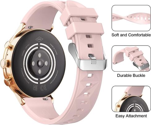 18mm Quick Release Watch Bands Compatible for Garmin Vivoactive 4S/Vivomove 3S/Venu 3S/Venu 2S, Sport EasyFit Silicone Replacement Bands for Forerunner 255S/255S Music/265S in Saudi Arabia