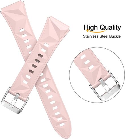 18mm Quick Release Watch Bands Compatible for Garmin Vivoactive 4S/Vivomove 3S/Venu 3S/Venu 2S, Sport EasyFit Silicone Replacement Bands for Forerunner 255S/255S Music/265S in Saudi Arabia