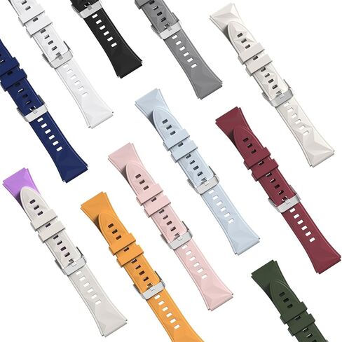 18mm Quick Release Watch Bands Compatible for Garmin Vivoactive 4S/Vivomove 3S/Venu 3S/Venu 2S, Sport EasyFit Silicone Replacement Bands for Forerunner 255S/255S Music/265S in Saudi Arabia