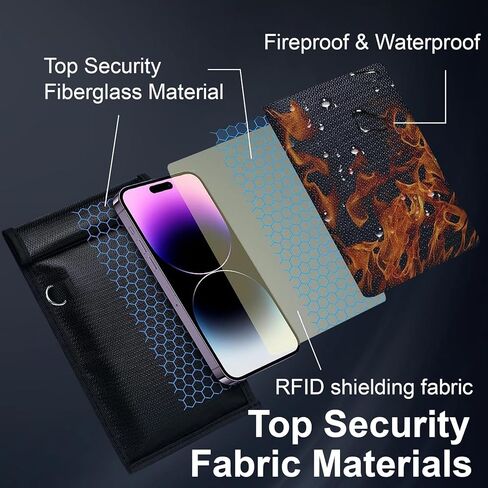 أكياس فاراداي لأجهزة MacBook ipad أجهزة الكمبيوتر المحمولة المحمولة مفاتيح سيارة الهاتف الخلوي ، قفص محفظة حقيبة محفظة الإشارة RFID ، مكافحة السرقة المضادة للتشويش ، WIFI مرطبة الإشارة ، GSM ، LTE ، NFC ، RFID ، GPS BLOCKER (18.1 "*14.9") in Kuwait