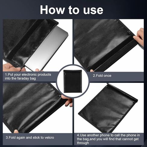 أكياس فاراداي لأجهزة MacBook ipad أجهزة الكمبيوتر المحمولة المحمولة مفاتيح سيارة الهاتف الخلوي ، قفص محفظة حقيبة محفظة الإشارة RFID ، مكافحة السرقة المضادة للتشويش ، WIFI مرطبة الإشارة ، GSM ، LTE ، NFC ، RFID ، GPS BLOCKER (18.1 "*14.9") in Kuwait