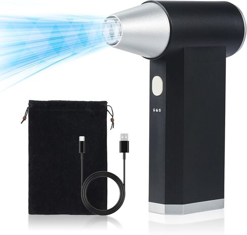 Compressed Air Duster High Speed 130000RPM Electric Air Duster with 4 Gear Rechargeable Cordless Jet Fan for Car Drying, Multipurpose Air Blaster Versatile and Portable in Saudi Arabia