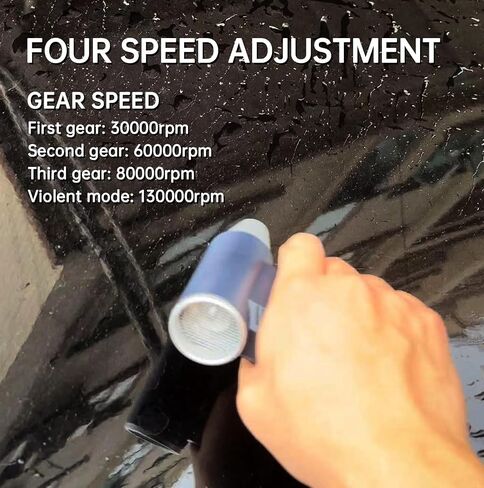Compressed Air Duster High Speed 130000RPM Electric Air Duster with 4 Gear Rechargeable Cordless Jet Fan for Car Drying, Multipurpose Air Blaster Versatile and Portable in Saudi Arabia