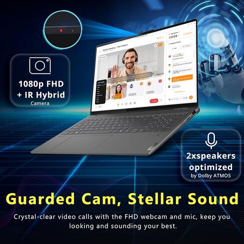 Lenovo Yoga 7i 14 "2K شاشة تعمل باللمس 2-in-1 ، جهاز كمبيوتر محمول ، 16 جيجا بايت LPDDR5x ، تخزين 672 جيجابايت (512 جيجا بايت SSD و 160 جيجابايت لمحطة الاشتراك in Saudi Arabia