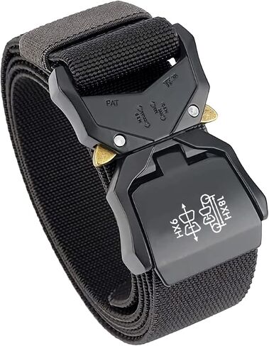 Elastic Belts for Men Women, Tactical Nylon Canvas Belt Military Stretch Belts with Quick Release Buckle 1.5 Inch in Saudi Arabia