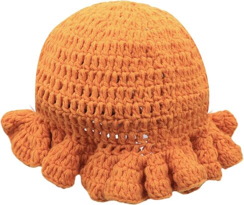Women Crochet Bucket Hat Cute Winter Ruffled Brim Floppy Cap Handmade Knit Cloche Hats in Saudi Arabia