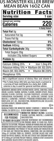 Monster Energy Killer Brew Mean Bean ، 15 Fl Oz (حزمة 12) in Saudi Arabia
