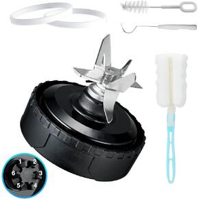 Ninja Blender Blade Replacement 6 Fins Blade Assembly for 16oz Cup, Ninja Replacement Blade Compatible with BL610 BL660 BL663 BL770 BL780 BL740 BL773