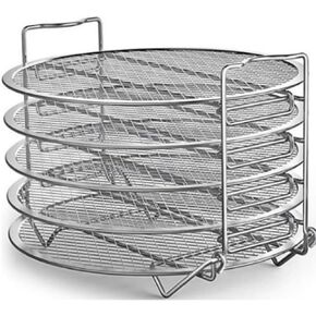 Dehydrator Rack Stainless Steel Stand Accessories Compatible with Instant Pot Air Fryer Crisp Lid 6 Quart Air Fryer Rack Stainless Steel Fit all 4.2QT - 5.8QT air fryer,Oven,Pressure Cooker