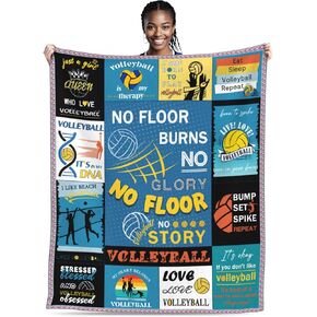 Volleyball Gifts for Team, Volleyball Blanket Gifts,Volleyball Gifts for Teen Girls,Volleyball Coach Gifts for Women, Best Volleyball Gift Ideas, Volleyball Blanket 50" X 60" (Volleyball, 50" X 60")