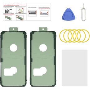 2 Pcs Galaxy S20 Ultra Back Cover Pre-Cut Sticker Tape Replacement, Back Cover Adhesive for Galaxy S20 Ultra with Tools & Instruction
