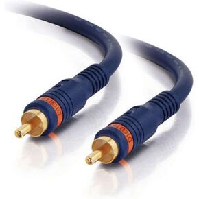 C2G Legrand Velocity S/PDIF Cable, Blue Digital Audio Coax Cable, 6 Foot Digital Audio Cable to Use As Home Theater Coaxial Cable, 1 Count, C2G 29115