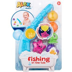 Alex: Fishing in The Tub - Catch & Release Game, Bathtime Water Toy, 4 Sea Creatures to Reel in, Magnetic Tip Fishing Rod, Kids & Toddlers Ages 2+