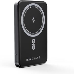 Magnetic Power Bank 5000mAh, Magnetic Portable Charger Fast Charging with Type-C Cable, Ultra Slim MagSafe Battery Pack, Magnetic Battery Pack for iPhone 16/15/14/13/12