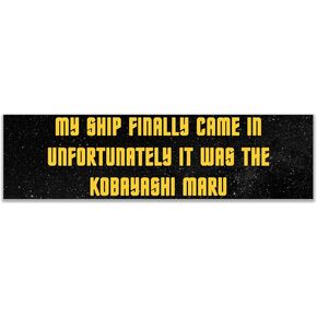 ST Kobayashi Maru Sticker Decal Notebook Car Laptop 11"x3" (Color)