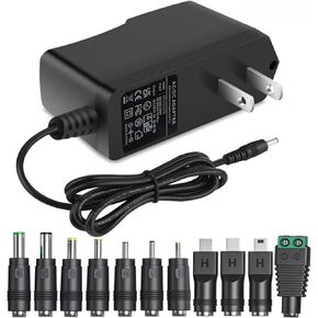 5V 1A AC Adapter DC5V Power Supply Cord with 11 Plug Tips AC to DC 5Volt 1A 500mA 400mA 200mA 100mA Power Adapter for Baby Monitor Graco Swing Camera Raspberry Pi USB Type-C 5V Wall Charger 6FT