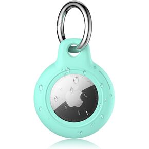 Vanjua Case for Apple AirTag Holder with Keychain, Hard Waterproof Anti-Scratch Protective Case Compatible with Air Tag GPS Tracker Holder, Key Chain AirTag Accessories