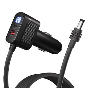 Starlink Mini Power Cable 10FT 100W 12V-24V Cigarette Lighter Adapter to DC Power Cable with USB, Type-C Port and Voltmeter, DC Power Cable for Mini Starlink Waterproof Cigarette Lighter Charger