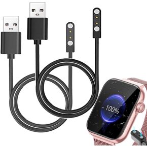 Smart Watch Cables Compatible with AKUMAKA G39 1.85" Smartwatch, 2-Pack