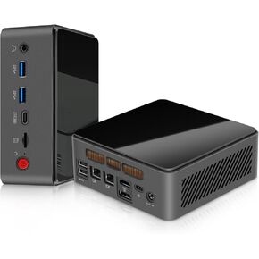 Mini PC Intel i5 12450H(8C/12T, up to 4.4GHz), 16GB DDR4 512GB SSD, Quad Display 4k, WiFi6/BT5.2/Dual Gigabit LAN,RTL8111H x2,USB 3.2+USB 2.0 x2,Mini Desktop Computer