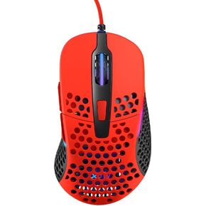 XTRFY M4 RGB, Ultra-Light Wired Gaming Mouse, Ergonomic Design for Right-Handers, Cutting-Edge Pixart 3389 Sensor, Adjustable RGB Lighting, Kripparrian Red Edition