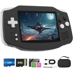 RG34XX Retro Handheld Game Console 3.4" IPS Screen 32G Linux 64-bit System RG 34XX Portable Video Gaming Console Support 5G WiFi Bluetooth,Streaming,HD TV Output,with Protecting Bag(Black)