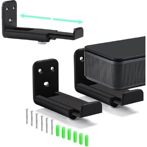 Soundbar Wall Mount,Easy to Install Anti Drop Universal Sound bar Mounts under TV,Adjustable Soundbar Mount Wall Brackets for Samsung, TCL, JBL, Bose, Sonos, LG, Polk, Roku, Soundbar Shelf