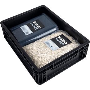 BOXIO Toilet UP: Booster Seat for Separating Toilet - Includes Hemp Litter and Practical Shaker - 15.7" x 11.8" x 4.7" cm