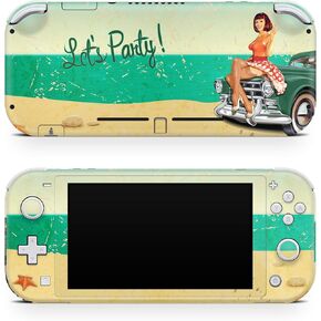 Tacky Design Retro Decal Skin Compatible with Nintendo Switch Lite Skin Wrap, Green Skin for Nintendo Switch Lite Cover, Premium Vinyl 3M Full Wrap Decal