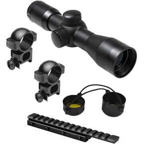 Tactical Kit For Henry Arms 22 Lever Action Carbine, Mossberg 702 Plinkster, Marlin Model 60 60SN 795 Rifles - Includes The Following - Compact 4x30 Rifle Scope + Scope Rings + Adapter Mount