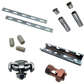 Electriduct 4mm Wire Cable Tray System 20 Feet (Pack of 4 x 5 Feet), 2" Depth 4" Width, with Fittings Ceiling Mounting Installation Kit, Silver (Zinc Plated Steel) in Kuwait