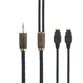 NewFantasia 2.5mm Balanced Cable Compatible with Sennheiser HD650, HD600, HD580, HD660S, HD660S2, HD58X, HD6XX Headphone 7N OCC Copper Silver Plated Cord Walnut Wood Shell