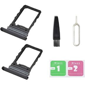 2 PCS for Galaxy Z Flip 6 Single SIM Card Tray Replacement, Single SIM Card Slot Holder Compatible with Galaxy Z Flip 6 (Black)