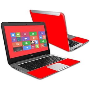 MightySkins Skin Compatible with HP Stream 14" (2015) Laptop Cover wrap Sticker Skins Solid Red