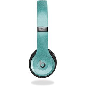 Glossy Glitter Skin Compatible with Beats Solo 4 - Solid Turquoise - Premium 3M Vinyl Protective Wrap Decal Cover - Easy to Apply | Crafted in The USA by MightySkins