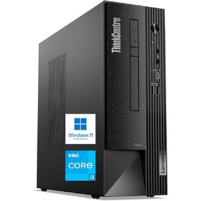 Lenovo ThinkCentre Neo 50s SFF Business Desktop, Intel Core i3-12100 Processor, 16GB RAM, 256GB SSD + 1TB HDD, Display Port + HDMI + VGA, WiFi + Bluetooth, DVD-RW, SD Card Reader, Windows 11 Pro
