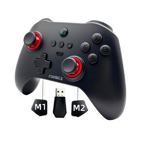 COOBILE Wireless Gaming Controller, Bluetooth Gamepad with Hall Joystick, hall trigger, Macro Back Key, no blind zones, support six-axis somatosensory,for iOS, Android, PC, Switch, Steam (Black)