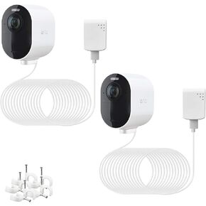 2 Pack 10ft/3m Magnetic Charging Cables Perfectly Fit Arlo, Indoor and Outdoor Charging, Compatible with Arlo Ultra, Ultra 2, Arlo Pro 3 and Pro 4, Guaranteeing Uninterrupted Power Supply in Kuwait