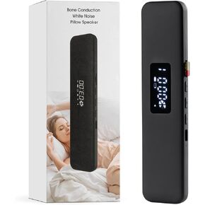 Bone Conduction White Noise Pillow Speaker with LED Display – Sleep Sound Machine, Black – Sleep Better, Wake Refreshed