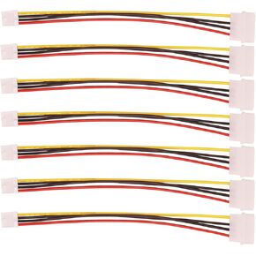 8Pcs 4 Pin Molex IDE Male to Female Power Supply Extension Cable IDE Power to Floppy Drive Adapter Interface Cable Hard Drive Convertor Cord Wire for Computer Desktop PC Internal Device Component DIY