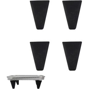 4 Pack Dehydration Rack Heightening Feet Silicone Stand Cover Cap for Height Increasing Multi Layer Stackable Air Fryer Basket Tray Grilling Dehydrator Mesh Set with Triangle Foot