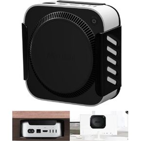 Metal Mac Mini PC Mount Compatible with 2024 Mac Mini M4/M4 Pro Mount VESA Mount, Under Desk Mount and Wall Mount,mac Mini m4 Stand with Heat Dissipation Design Space Saving Storage Bracket